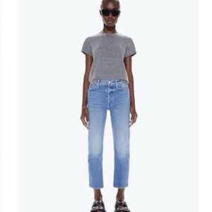 MOTHER Denim The Tomcat High Rise Straight Jeans in “On The Run” Wash, size 26